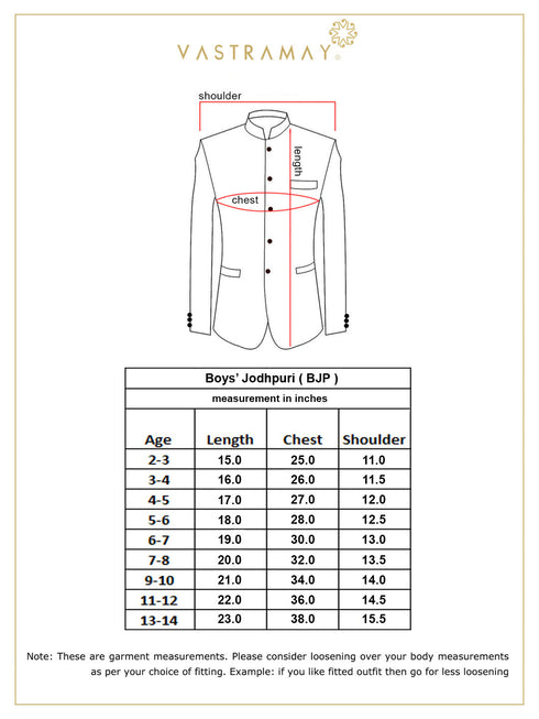 Boy's Green Woven Design Jodhpuri